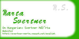 marta svertner business card